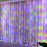 LED Fairy String Curtain Lights para Home Decor, Lâmpadas, Festão, controle remoto, USB, Natal, feriado, Ano Novo, 8 modos