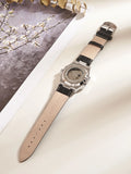Reloj automático LONGLUX estilo deportivo, venta al por mayor, relojes de pulsera mecánicos de moda, reloj hueco de cuero para hombre, regalo 