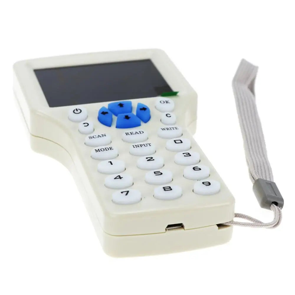 125KHz 13.56MHz RFID Copier Duplicator Reader Writer USB NFC Programmer Smart 10 Frequency Key Fob Card Reader UID Decoder 