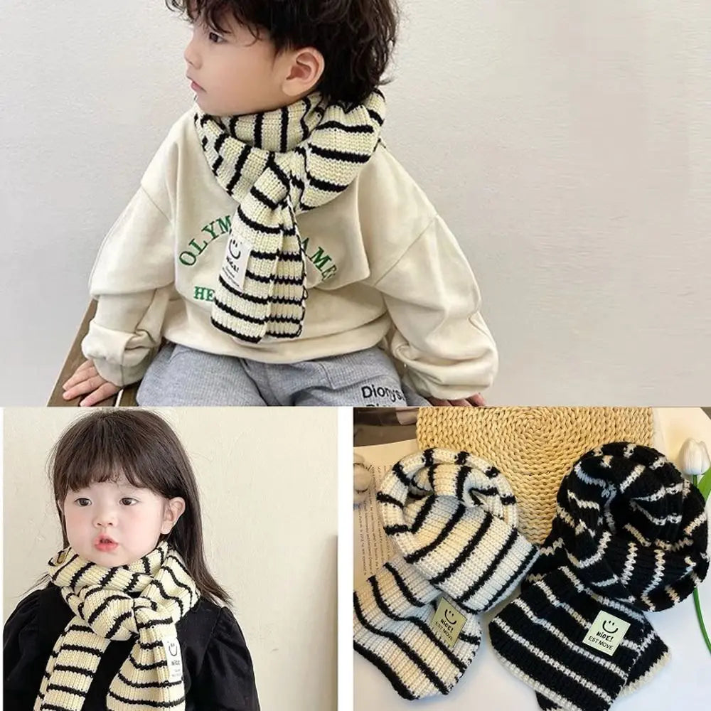 Minimalist Scarf Boys and Girls, Baby Neck, Warm, Thick, Knitted, Scarves, Collar, Wraps, Scarf, Autumn, Winter 