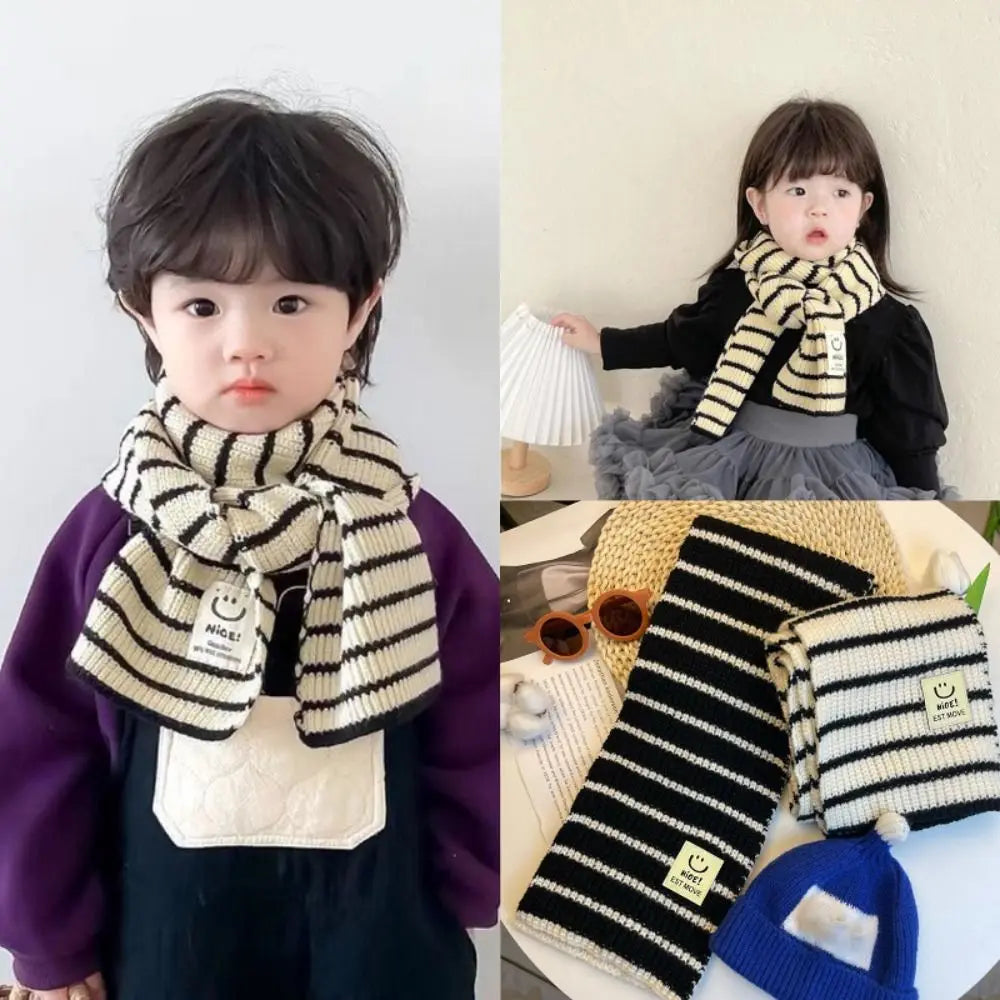 Minimalist Scarf Boys and Girls, Baby Neck, Warm, Thick, Knitted, Scarves, Collar, Wraps, Scarf, Autumn, Winter 