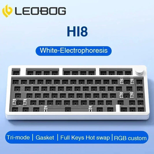 Kit de teclado mecánico LeoBog-Hi8, inalámbrico Bluetooth, teclado para juegos con intercambio en caliente, kits de aluminio, 80 teclas, modo 3, 2.4G, GIF 