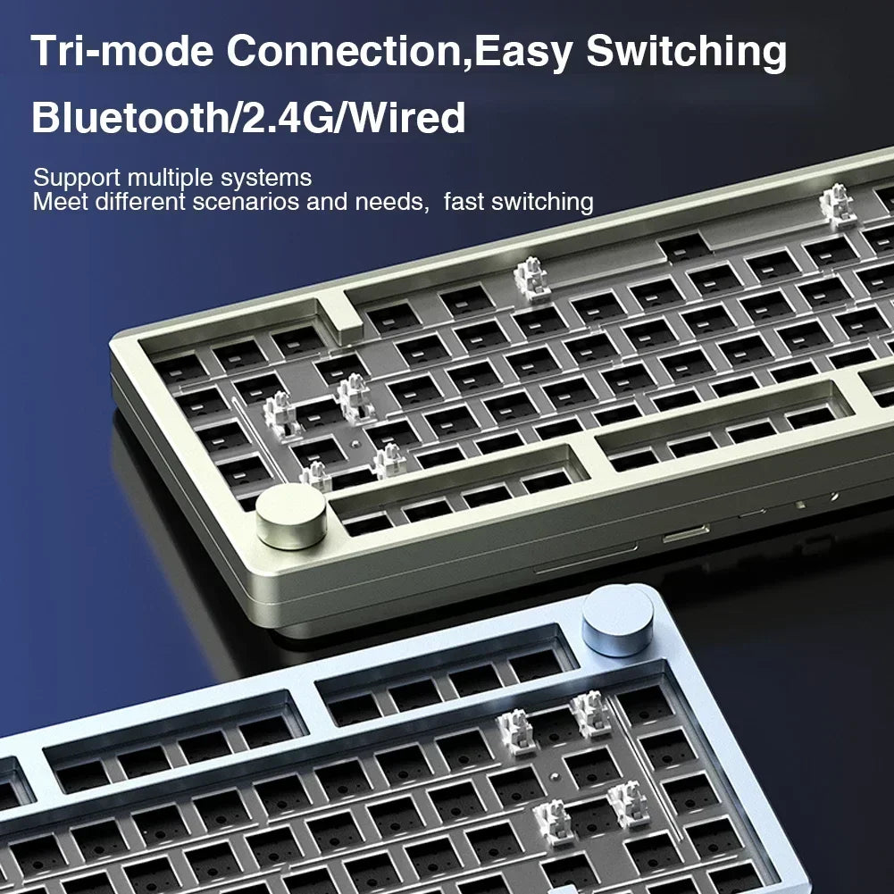 LeoBog-Hi8 Kit Teclado Mecânico, Bluetooth Sem Fio, Teclado Hot Swap Gaming, Kits De Alumínio, 80 Chaves, Modo 3, 2.4G, Gif