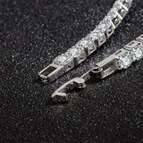 Lihong S925 Sterling Silver Bracelet For Women Zircon Tennis Ball Simple Engagement Charm Fashion Wedding Jewelry 4mm 16-20cm 