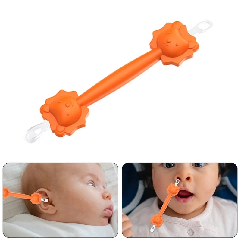 Nose Ear Cleaner for Kids, Safe Soft Cleaning Stick, Nasal Booger Remover, Washable, Earwax Cleaner 