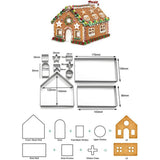 Lmetjma-Christmas Cookie Cutter Set, Gingerbread House, Stainless Steel Mold, Biscuit Cake, JT269, 10 pcs 