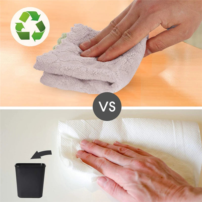 Lmetjma-Super Absorvente Coral Velvet Dishtowels, pano de cozinha, toalhas de prato, antiaderente, óleo, lavável, secagem rápida, JT224, 10pcs