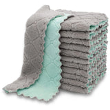 Lmetjma-Super Absorvente Coral Velvet Dishtowels, pano de cozinha, toalhas de prato, antiaderente, óleo, lavável, secagem rápida, JT224, 10pcs