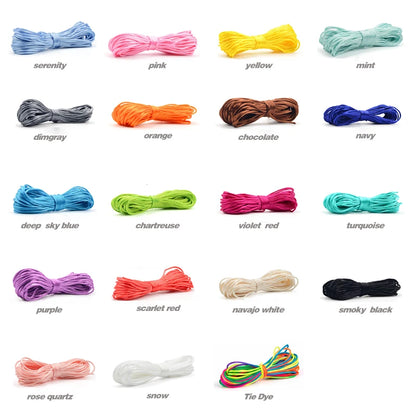 LOFCA-Colorful Nylon Cord for Baby Teething Ring, Pacifier Clip, DIY Accessories, Necklace, Pendant, Jewelry Making 