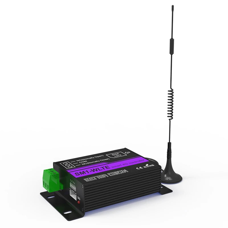 LTE 4G GSM Remote Power Switch 1 CH GSM Relay Controller SM1-WLTE Call SMS APP Control Motor Lock Gate Opener 