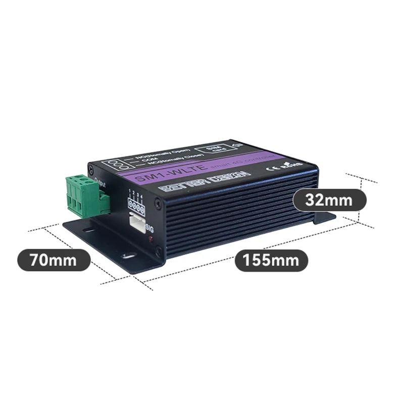 LTE 4G GSM Remote Power Switch 1 CH GSM Relay Controller SM1-WLTE Call SMS APP Control Motor Lock Gate Opener 