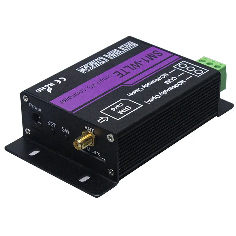 LTE 4G GSM Remote Power Switch 1 CH GSM Relay Controller SM1-WLTE Call SMS APP Control Motor Lock Gate Opener 