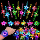 Luminous Fidget Spinner Pulseira para Crianças, Favor De Festa, Enchimento De Saco, Fontes De Festa Luminosa, Presente De Retorno, Presentes De Carnaval, 12 Pcs