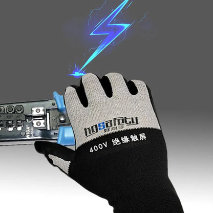 Guante aislante duradero para pantalla táctil, ultrafino, a prueba de perforaciones, ideal para electricistas, seguro para el trabajo doméstico. 