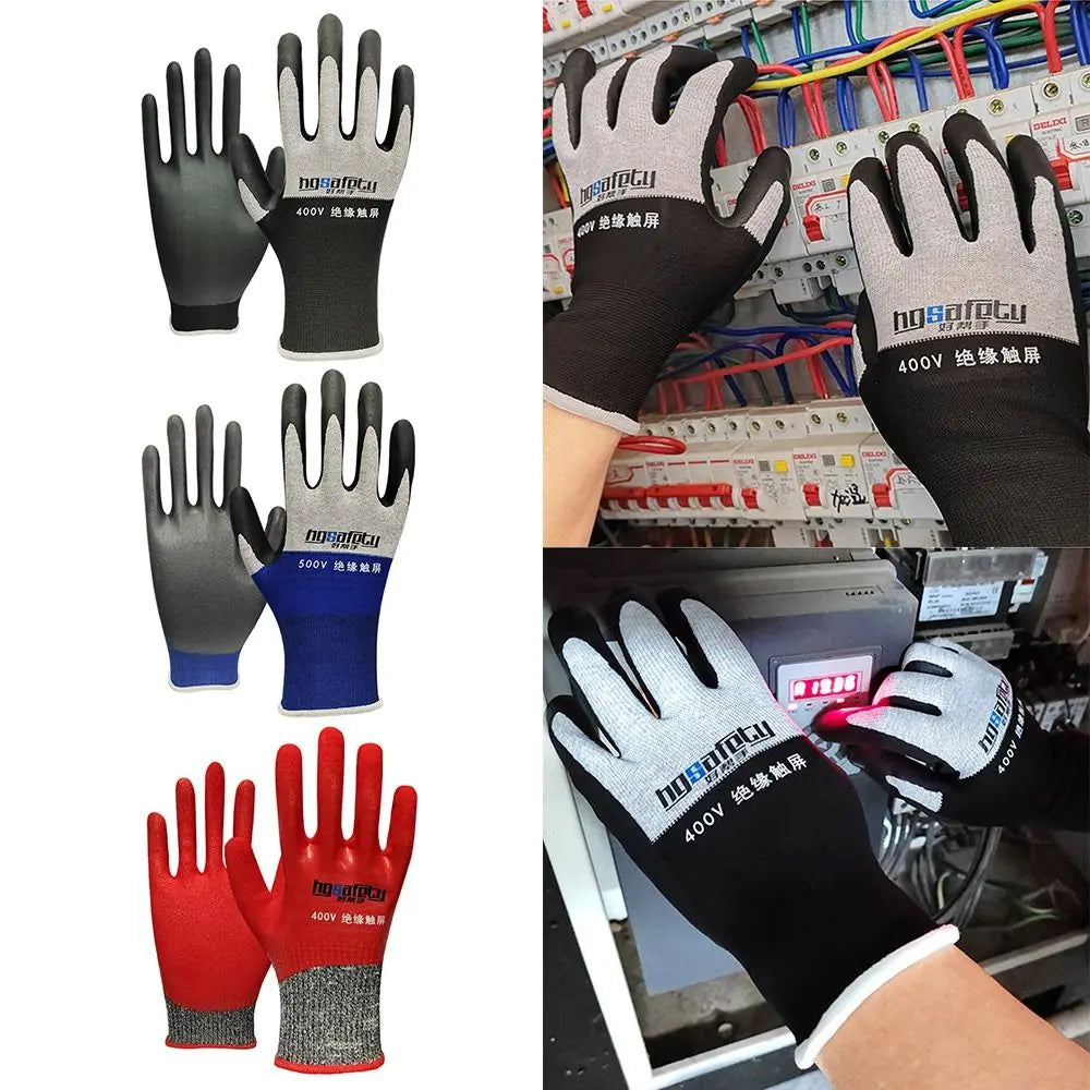 Guante aislante duradero para pantalla táctil, ultrafino, a prueba de perforaciones, ideal para electricistas, seguro para el trabajo doméstico. 
