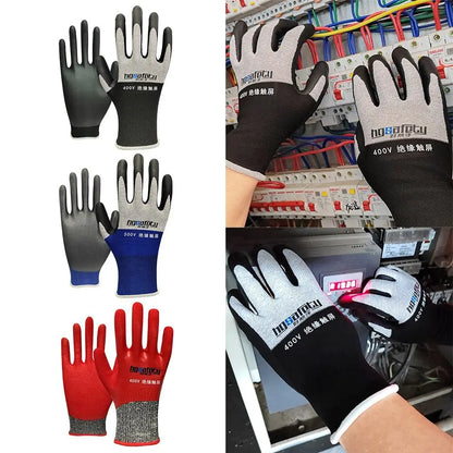 Guante aislante duradero para pantalla táctil, ultrafino, a prueba de perforaciones, ideal para electricistas, seguro para el trabajo doméstico. 