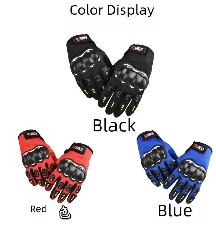Guantes de motocicleta de dedos completos para hombre, protección para pantallas táctiles, deportes todoterreno, ciclismo, anticaídas 
