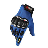 Guantes de motocicleta de dedos completos para hombre, protección para pantallas táctiles, deportes todoterreno, ciclismo, anticaídas 