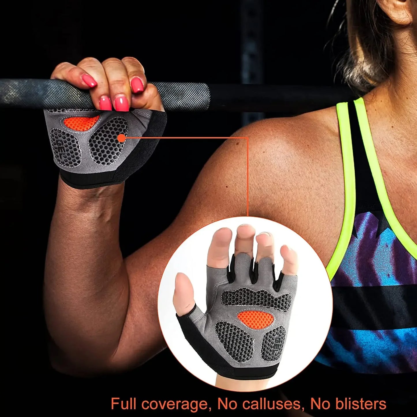 Men Women Gym Gloves Weight Lifting Dumbbell Fitness Sport Training Exercise Gloves Non-slip Breathable Fingerless Cycling Gloves 