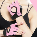 Guantes de levantamiento de pesas para hombres y mujeres, guantes de gimnasio, de medio dedo, transpirables, con almohadilla de gel antideslizante, para mancuernas y barras de entrenamiento. 
