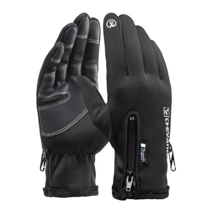 Outdoor Motorcycle Gloves Winter Thermal Fleece Lined Water Resistant Touch Screen Motorbike Riding Waterproof 