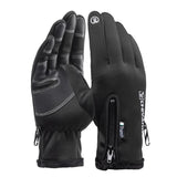 Guantes de moto para exteriores, de invierno, térmicos, forrados de polar, resistentes al agua, para pantalla táctil, impermeables 