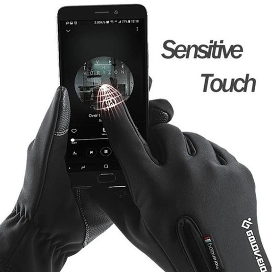 Guantes de moto para exteriores, de invierno, térmicos, forrados de polar, resistentes al agua, para pantalla táctil, impermeables 