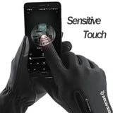 Guantes de moto para exteriores, de invierno, térmicos, forrados de polar, resistentes al agua, para pantalla táctil, impermeables 