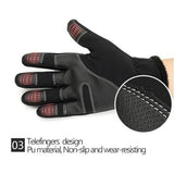 Guantes de moto para exteriores, de invierno, térmicos, forrados de polar, resistentes al agua, para pantalla táctil, impermeables 