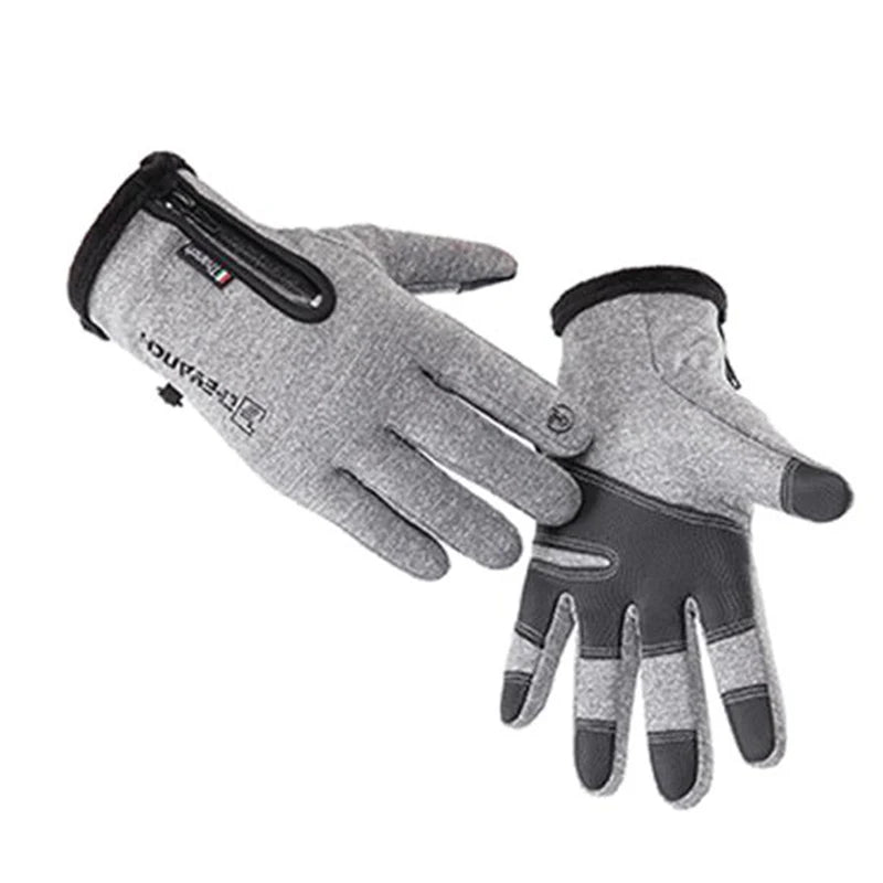 Guantes de moto para exteriores, de invierno, térmicos, forrados de polar, resistentes al agua, para pantalla táctil, impermeables 