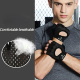 Guantes de entrenamiento antideslizantes de medio dedo para hombres y mujeres, levantamiento de pesas, gimnasio, fitness, culturismo, ciclismo, protector de palma. 