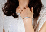 Pulsera de plata de ley 925 con dijes de hueso de serpiente, original, hecha a mano y de lujo para mujer. 