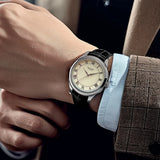 Luxo novo relógio masculino à prova dwaterproof água relógio automático tendência negócios simples bonito relógio de quartzo