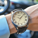 Luxo novo relógio masculino à prova dwaterproof água relógio automático tendência negócios simples bonito relógio de quartzo