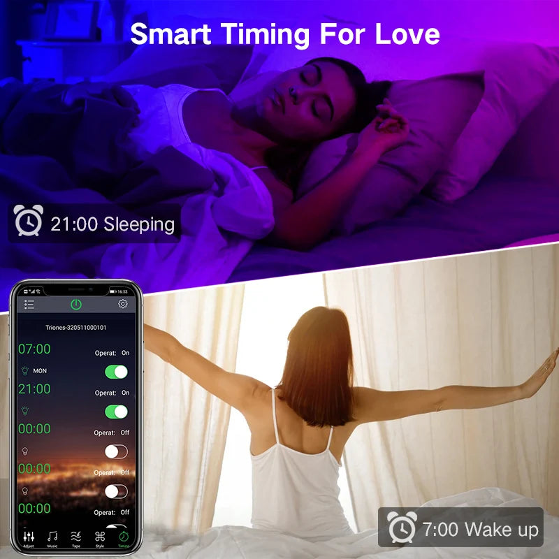 RGB LED Strip Light 5050 Bluetooth APP Control USB LED Flexible Lamp DC 5V Diode Tape for Party Living Room Festival 