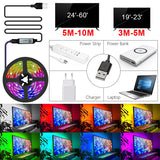 RGB LED Strip Light 5050 Bluetooth APP Control USB LED Flexible Lamp DC 5V Diode Tape for Party Living Room Festival 