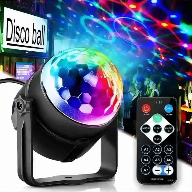 Luz estroboscópica colorida com controle remoto, Disco Ball Lamps, Palco Ativado, Casa, Quarto, Festas, Aniversário de Crianças, Casamento, Bar