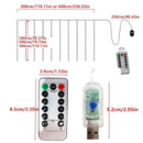 Luzes LED Cortina Quarto, Guirlanda de Natal, Fairy Light, festão, casamento, casa, decoração do quarto, iluminação, USB, 3x3/3x2/3x1, 1pc