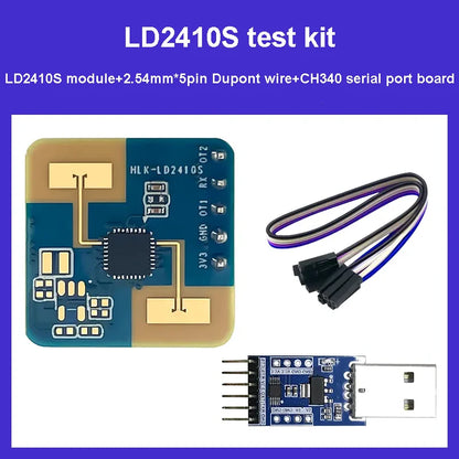 Módulo de Movimento Sensor Radar Pressão Humana, HLK-LD2410C, LD2410, LD2420, LD2410S, 24GHz, mmWave, 5m, Novo