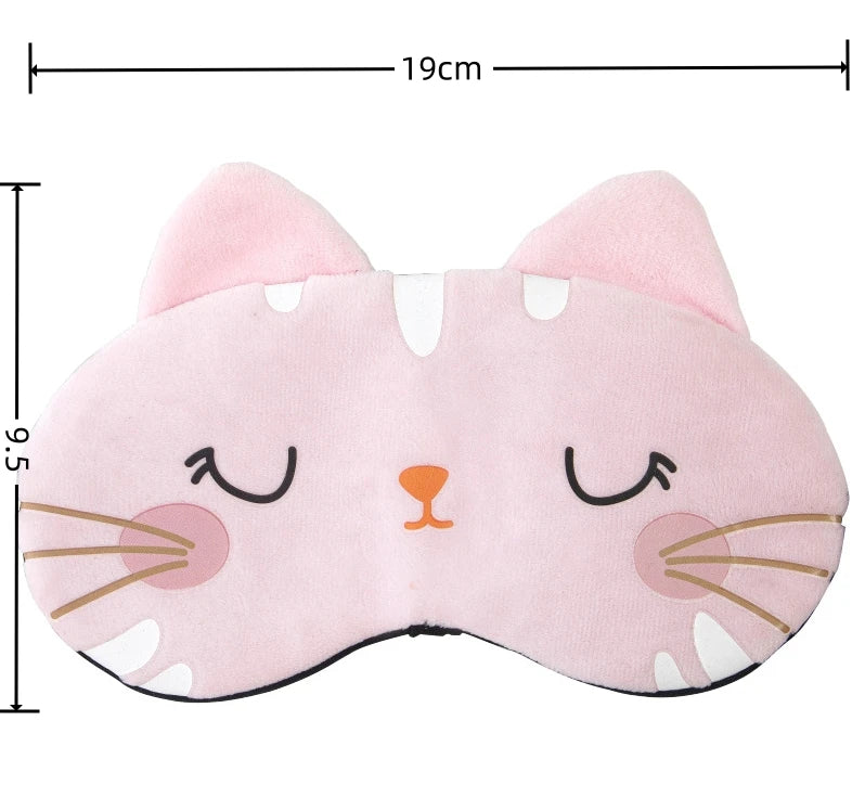 Antifaz de peluche suave para dormir, bonito antifaz con forma de ojo de gato, antifaz para dormir saludable 