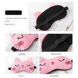 Antifaz de peluche suave para dormir, bonito antifaz con forma de ojo de gato, antifaz para dormir saludable 