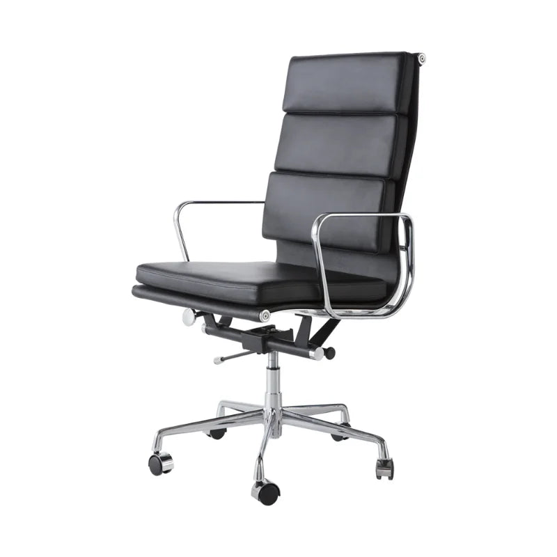 High Low Back Leather Furniture Genuine Leather Office Chair Alloy Base Black White Brown Furniture Sets WRXYH 