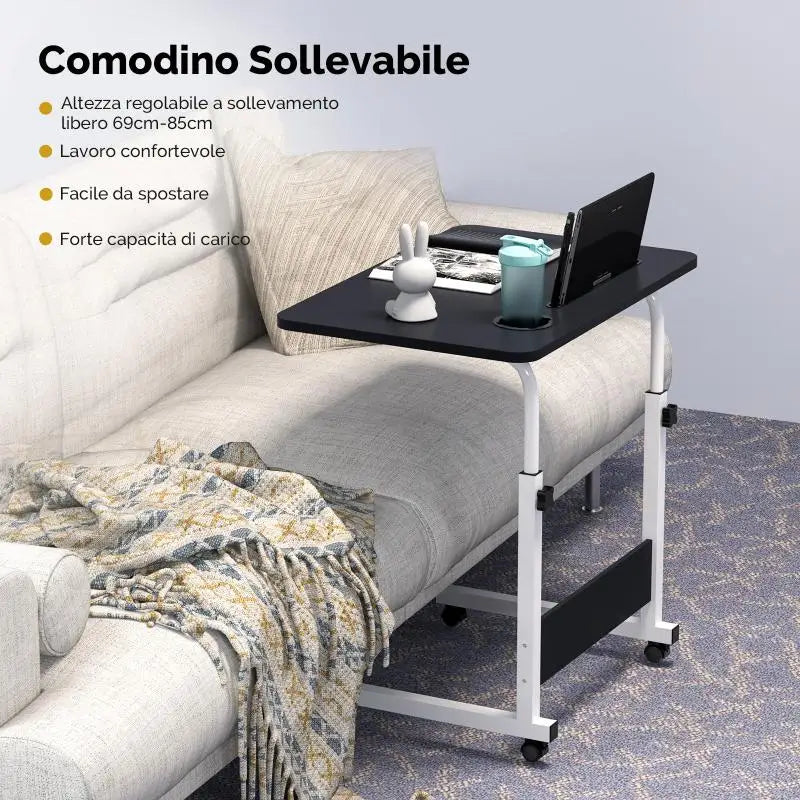 Móvel Elevador Dobrável Mesa Do Computador, Mesa De Estudo, Altura Ajustável, Mesa De Cama PC, Mobiliário De Quarto De Casa, HWC, 60x40x62, 85cm