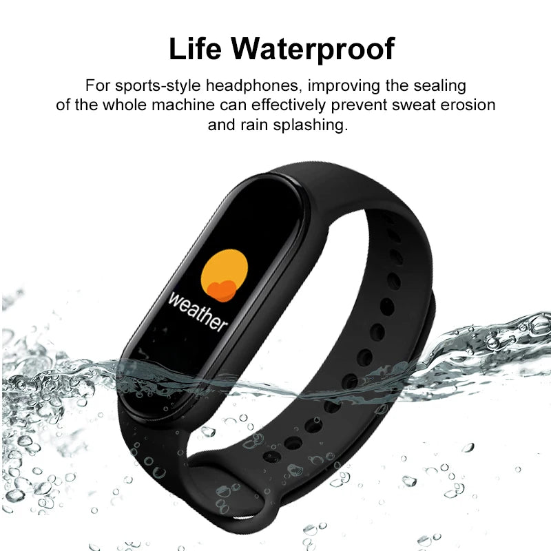M6 Smart Watch Fitness Tracker Men Women Sports Bracelet Heart Rate Blood Pressure Monitor Waterproof Multifunction Watches 