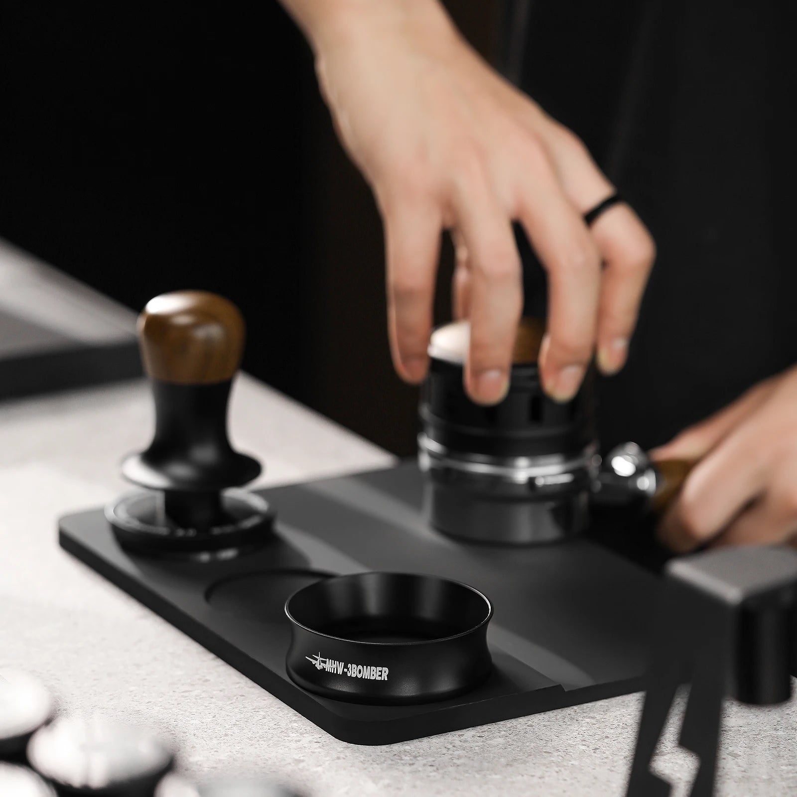 MHW-3BOMBER Funil Dosagem Magnética, Espresso Dosing Ring, Fit 58mm Portafilter, Chic Casa Barista Acessórios, 10 Ímãs