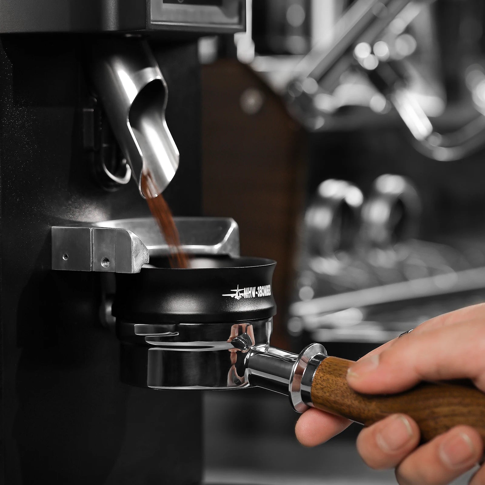 MHW-3BOMBER Funil Dosagem Magnética, Espresso Dosing Ring, Fit 58mm Portafilter, Chic Casa Barista Acessórios, 10 Ímãs