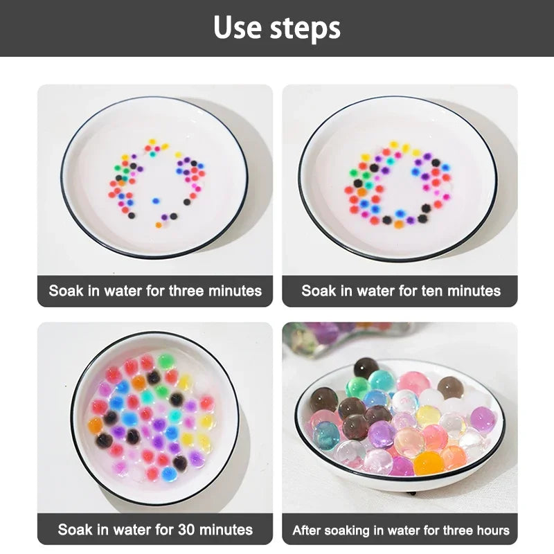 Magic Water Hydrogel Balls for Children, Crystal Soil Mud, Water Beads for Kids, Growing Flowers, Potted Toys, Home Decoration 