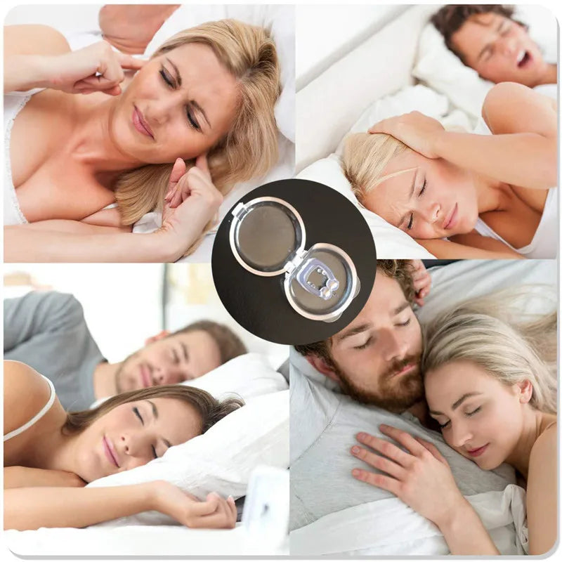 Magnetic Snore Stopper Ring, Nasal Dilators, Aid Device with Case, Stop Snoring Nose Clip, Night, Easy Breathe, 1, 2, 4 pcs 