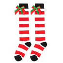 Striped Mesh Over Knee Socks for Girls, Princess Over Knee Socks for Party, Sweet Christmas Socks for Wedding, 17 Colors, Spring and Autumn