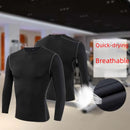 Long Sleeve Fitness Clothing Compression Shirt for Football Basketball Running Base Layer Quick Dry Sweat Absorbent Tight 